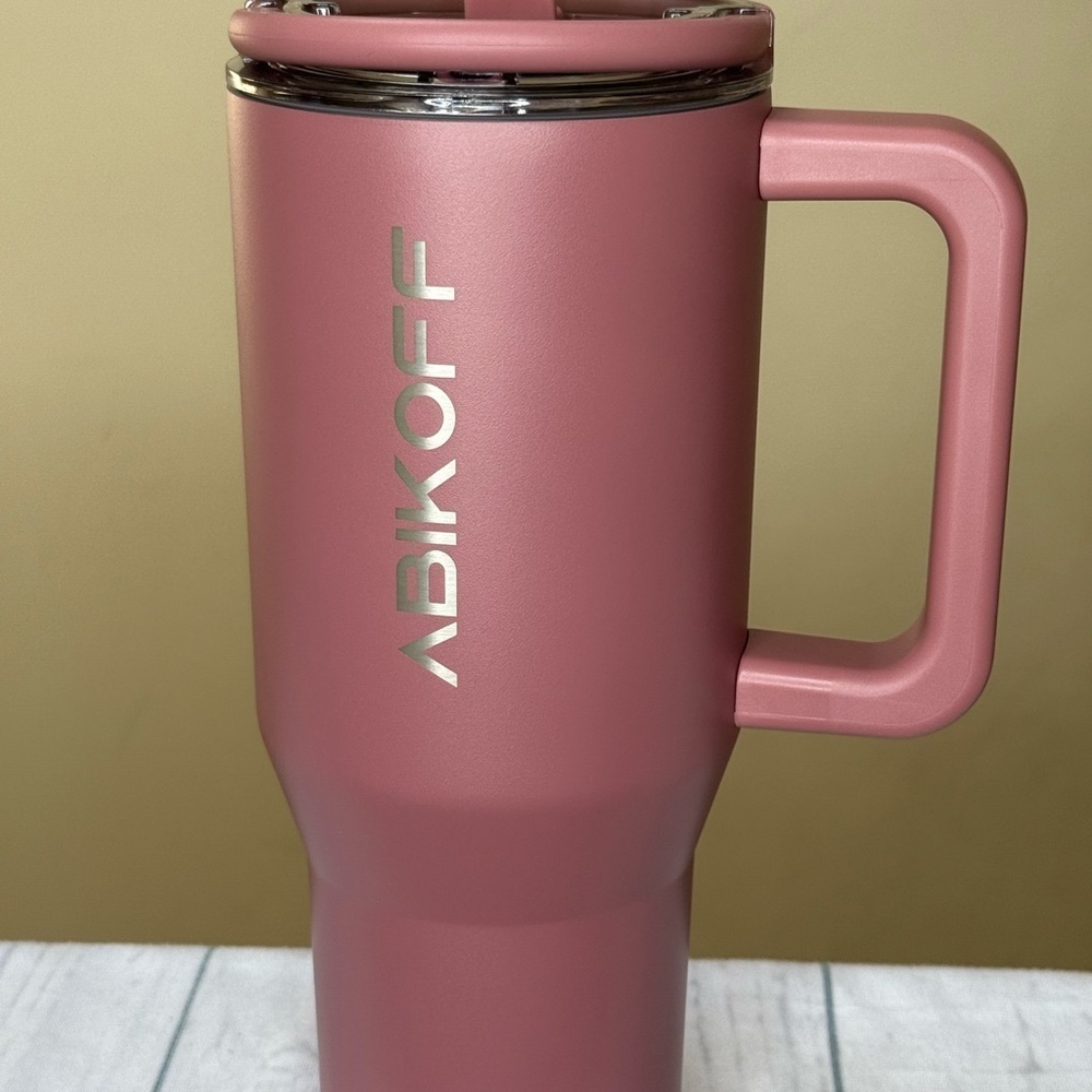 ABIKOFF 30oz Reusable Insulated Tumbler with Handle